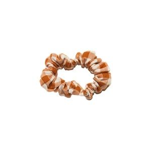 Orange Plaid Mini Sized Scrunchie for Fall Set of 2